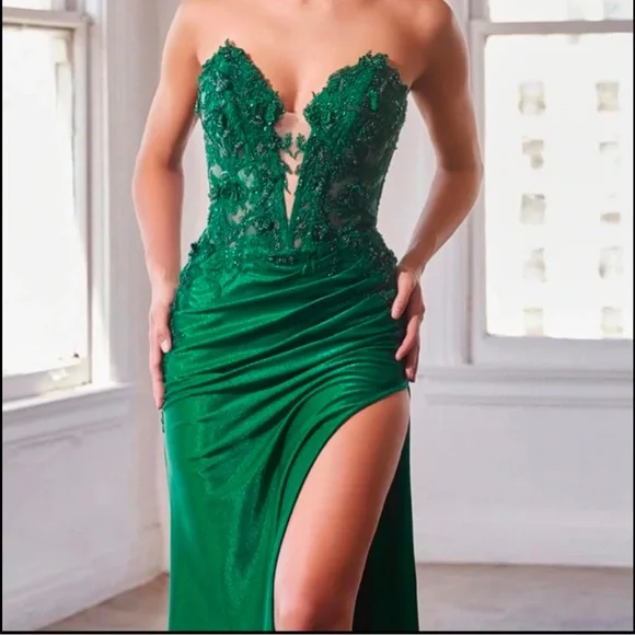 emerald green maxi prom dress Mermaid Emerald Green Prom Dress Long Prom Dresses P1063  PreppyDress